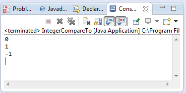 java integer compare method example