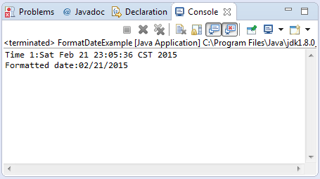 Java SimpleDateFormat format(Date date) method example