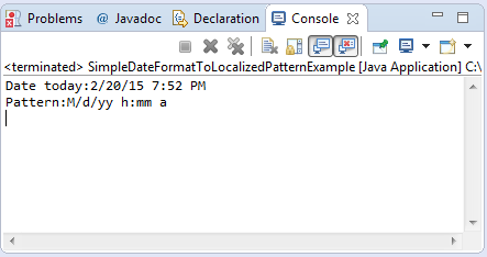 SimpleDateFormat toLocalizedPattern method example