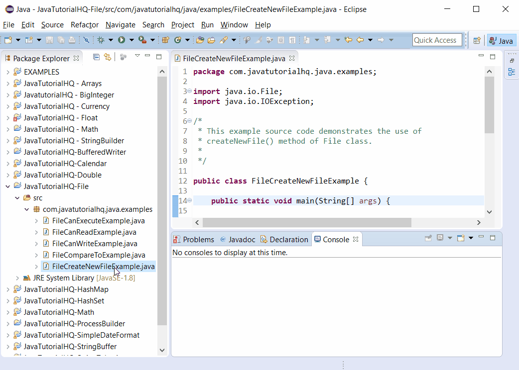 new file from resources java