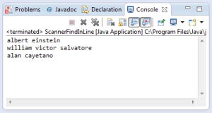 java scanner findinline string pattern method example
