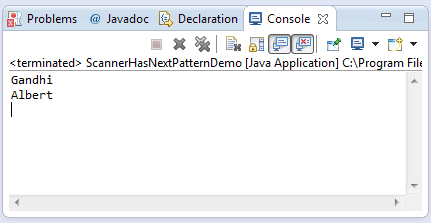 java scanner hasnext(pattern) method example