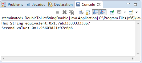 Double toHexString(double d) method example